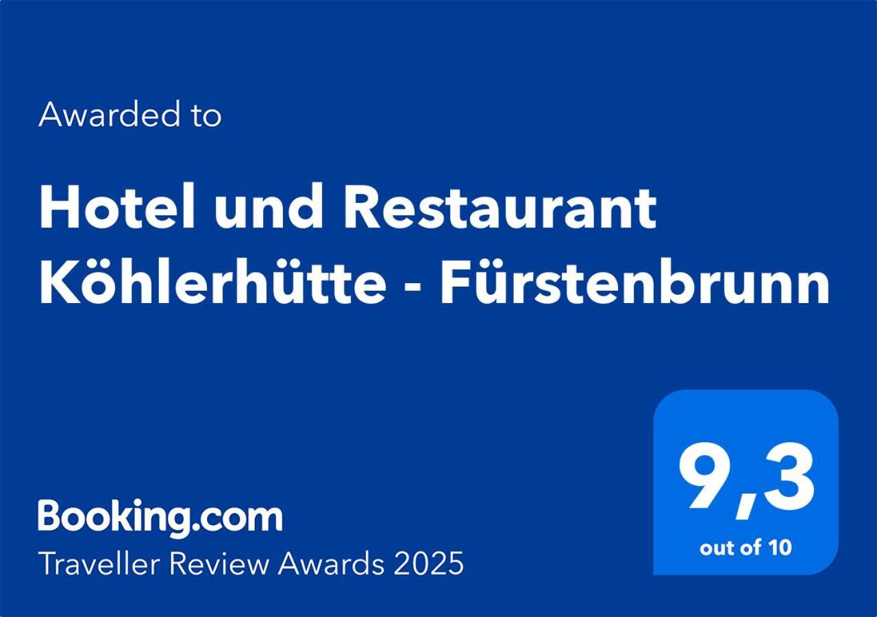 Hotel Und Restaurant Koehlerhuette - Fuerstenbrunn Beierfeld Eksteriør billede